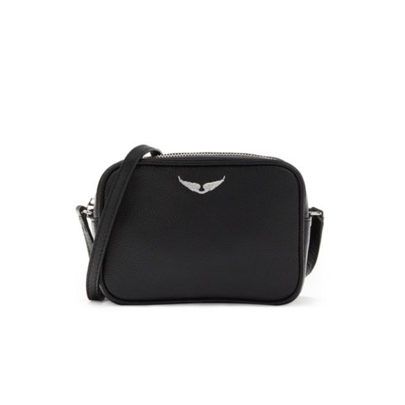 Zadig & Voltaire - Boxy Wings Leather Elegant Black Shoulder Bag - New